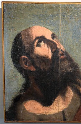 Volti di Santi in atteggiamento ieratico.